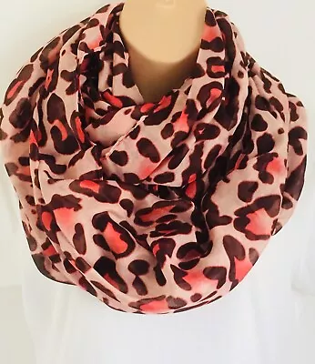 Buy *Stock Clearance*  Leopard Print Oversized Circle Loop Infinity Scarf Snood New • 5.99£