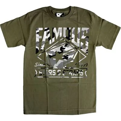 Buy Famous Stars And Straps Boh MLB T-Shirt Green Camo • 19.99£