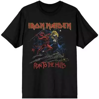 Buy Iron Maiden - Run To The Hills Distressed Band T-Shirt Official Merch • 18.92£