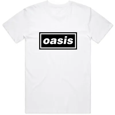 Buy Oasis T-Shirt Logo Definitely Maybe Noel Liam Gallagher Official Band New White • 15.95£
