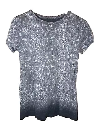 Buy Allsaints Grey Snake Skin Print T Shirt Top Tee Short Sleeves I Size UK Small S • 14.95£