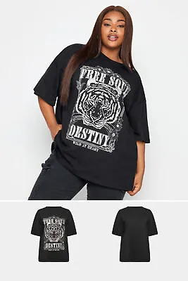 Buy Yours Curve Women's Plus Size Wild Tiger Print T-Shirts • 31.99£
