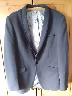 Buy Claudio Lugli Premium Men's M/L 38/40 Grey Blazer Jacket Twill Lined Style Used • 40£