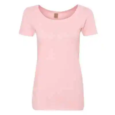 Buy Alternative Apparel AA6021 T-Shirt Ladies 3.5oz Organic Scoop Neck Pink Ribbon-M • 5.69£