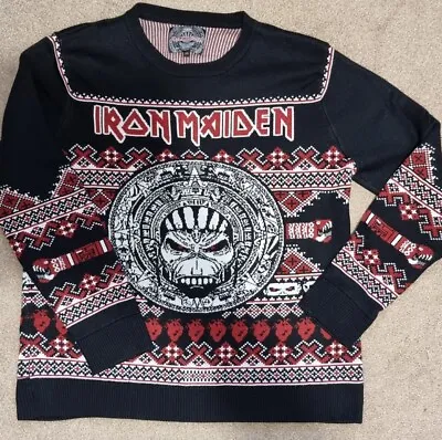 Buy Iron Maiden Christmas Jumper Sweater Knitted Official Merch Book Of Souls  XXL • 79.99£