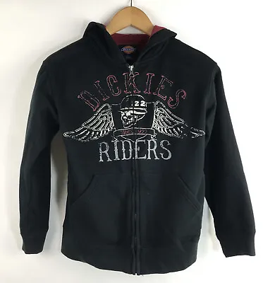 Buy Dickies Boys Skull Wings Hoodie Sweatshirt Jacket Size 10-12 • 4.38£