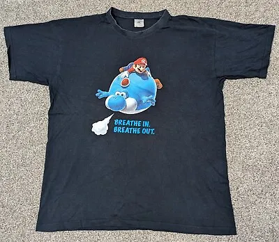 Buy Super Mario Galaxy 2 Wii Promotional T-shirt Large Navy Yoshi 2010 • 25£