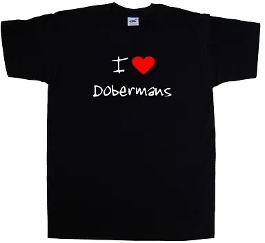 Buy I Love Heart Dobermans T-Shirt • 8.99£