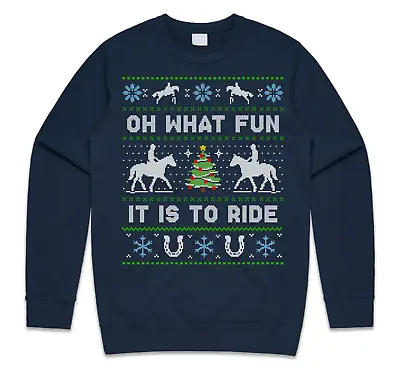 Buy Horse Riding Oh What Fun It Is To Ride Christmas Jumper Sweatshirt  Horses Gift • 23.99£