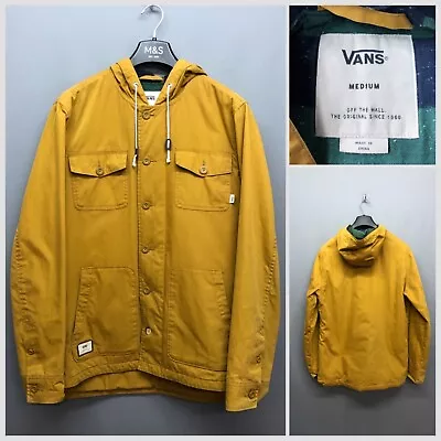 Buy VANS Men's Mustard Yellow Hooded Raincoat Jacket Medium Good Pre-worn Condition • 24.95£