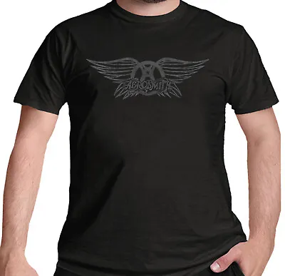 Buy Aerosmith Vintage Logo T Shirt Official New Classic Rock Band Merch Black • 14.03£
