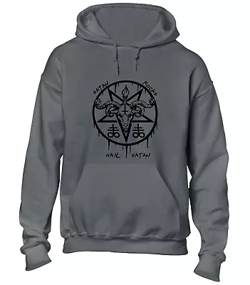 Buy Hail Satan Hoody Hoodie Devil Demon Ouija Board Pentagram Ghost Design Top • 16.99£