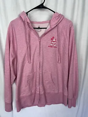Buy Disney World Hoodie Parks Zip Up Sweatshirt Coat Jacket XL Pink • 16.61£