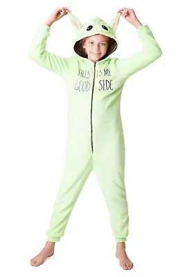Buy Star Wars Baby Yoda The Mandalorian Fleece All In One Pyjama For Kids Boys Girls • 23.49£