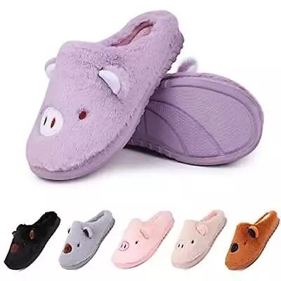 Buy Ladies Mens Womens Slippers Memory Foam Anti-Slip Pig Animal Cute Open Back • 8.88£