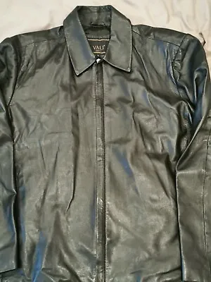 Buy Mens Smart Leather Jacket Size Large Black • 34.99£