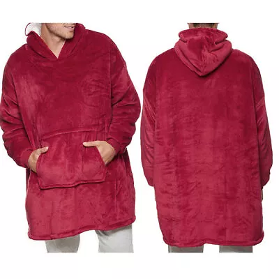 Buy Hoodie Blanket Oversized Plush Sherpa Reverse Big Hooded Sweatshirt Teens/Adults • 6.99£