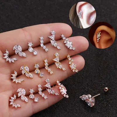 Buy Titanium&Steel For Women Ear Cartilage Helix Piercing Stud Earring Jewelry Gifts • 2.39£