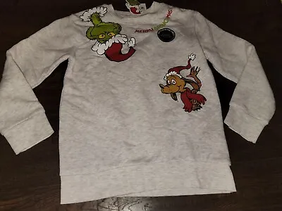 Buy The Grinch Sweatshirt Shirt Boys Christmas Holiday Sz S L  Kids Holiday NWT NEW • 20.10£