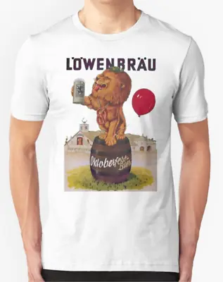 Buy German Oktoberfest Party With Lowenbrau Lion T Shirt %100 Cotton Unisex • 12.95£