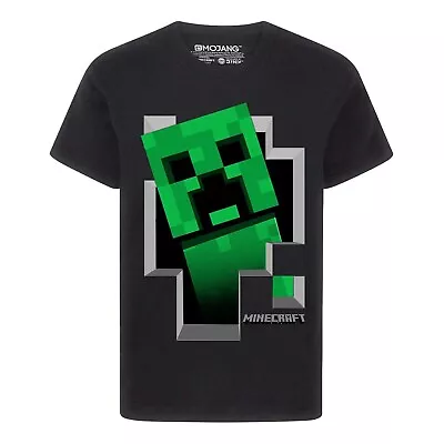 Buy Minecraft Boys Creeper Inside T-Shirt NS5409 • 10.88£