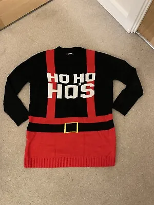 Buy Ladies Ho Ho Ho’s Oversized Christmas Jumper Small • 3.99£