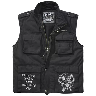 Buy Brandit Motörhead Ranger Vest Rock Band Metal Music Merch Urban Gilet Black • 82.50£