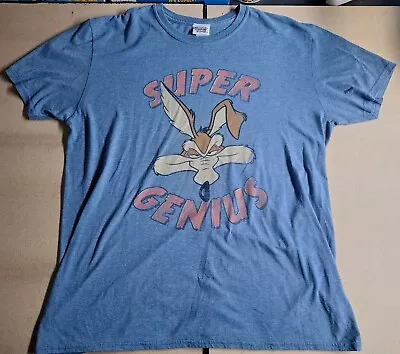 Buy Looney Tunes Wile E. Coyote Super Genius Large Print Size XL T-Shirt Gildan • 15£