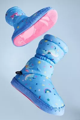 Buy Joules Junior Padabout Slipper Blue Horse Girls Size 10/11  Brand New With Tags • 8.50£