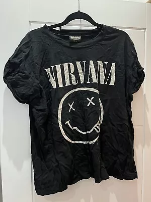 Buy Nirvana 2014 Black Gold T-shirt Size 18  • 1.99£
