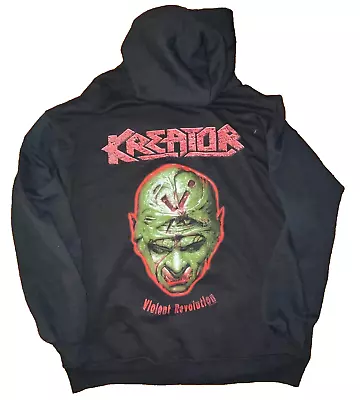 Buy Kreator~ Vintage~xl Hoodie Sweat Concert Jacket~ Double Sided~ Jeerzees Original • 38.42£