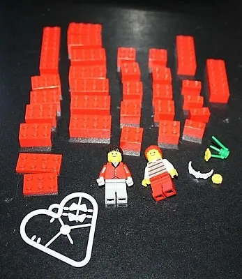 Buy Lego Mini Figure Lot 35 Pcs City Red Coat Striped Shirt  Flower -RM ^ • 6.25£