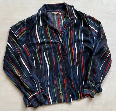 Buy Vtg 1950s Womens Cotton Flannel Shirt Atomic Pattern • 34.99£