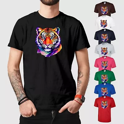 Buy Tiger Face Printed Unisex T-Shirt Nature Wildlife Animal Scary Head Top XS-4XL • 10.99£