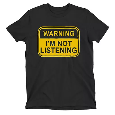 Buy WARNING Im Not LISTENING T-Shirt Kids BoysGirls Teenage Funny Premium Quality • 7.99£