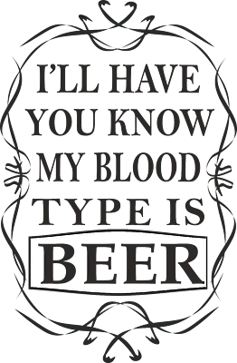Buy Adults Printed Blood Type Is Beer Fun Design T-shirt Sizes  S-xxl • 10.50£