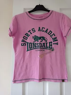 Buy Lonsdale Ladies Pink T-shirt Size 12 • 1.99£