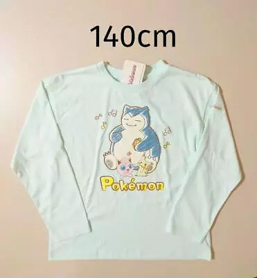 Buy Pokemon Snorlax Pudding Pikachu Long T-Shirt 140Cm Light Green • 71.12£