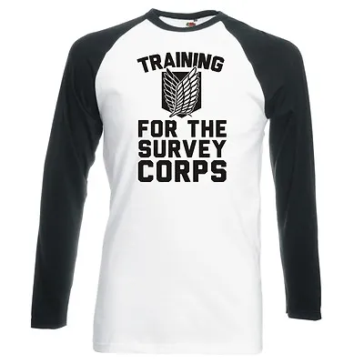 Buy Attack On Titan  Training For The..  Unisex, Raglan, Longsleeve Baseball T-shirt • 16.99£