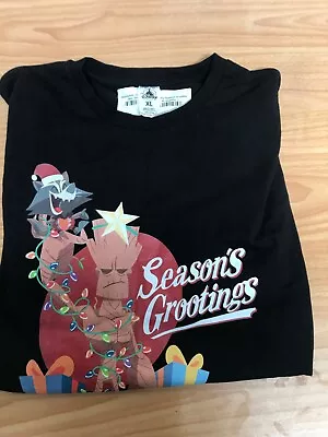 Buy Guardians Of The Galaxy Seasons Grootings T-shirt X-LARGE BLACK • 14£