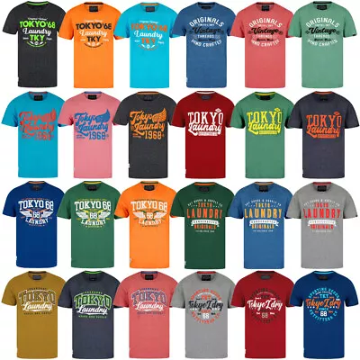 Buy Tokyo Laundry Men's T-Shirt Vintage Retro Graphic Print Cotton Blend Jersey Top • 12.99£