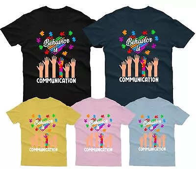 Buy Behaviour Is Communication Autism Awareness Day Love And Acceptance T-Shirt #AD • 6.99£