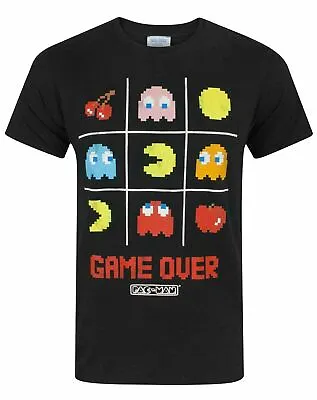 Buy Pac-Man Men's T-shirt Game Over Official Tic Tac Toe Retro Character Clothes • 14.99£
