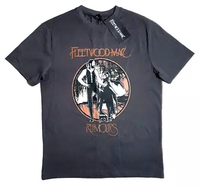 Buy Fleetwood Mac Rumours T-shirt Grey Cotton Short Sleeve Bnwt Primark Licensed • 22.95£