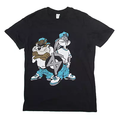 Buy GILDAN Bugs Bunny And Tasmanian Devil Mens T-Shirt Black S • 9.99£