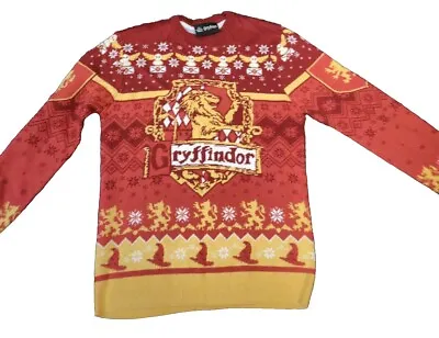 Buy Harry Potter Gryffindor Christmas Jumper Sweater Size M Wizarding World  • 30£
