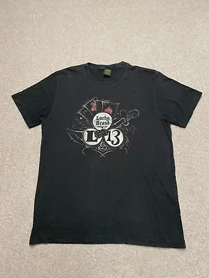 Buy Lucky Brand T-Shirt Lucky 13 Size Small Black Classic Fit Men's • 14.99£