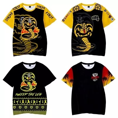 Buy Cobra Kai Karate Kids Adults T-shirt Movie Kung Fu Martial Arts Retro Gift Top • 6.99£