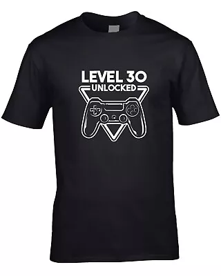 Buy 30th Birthday Gamer Men's T-Shirt 2020 Level Console Games Gift Thirty PC • 10.99£
