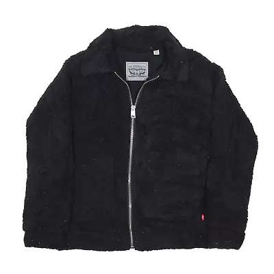 Buy LEVI'S Teddy Fleece Jacket Black Womens XS • 22.99£